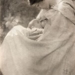 DAY: MOTHER AND CHILD, 1905. Portrait of a mother and child. Photograph by F. Holland Day