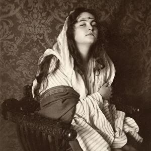 DAY: WOMAN, c1895. Portrait of Nancy Lovis Kraft in a Middle Eastern costume. Photograph by F