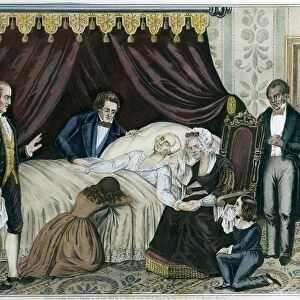 DEATH OF WASHINGTON, 1799. The death of George Washington on 14 December 1799