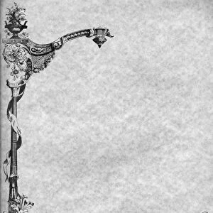 DECORATIVE BORDER. Engraved decorative border, 19th century