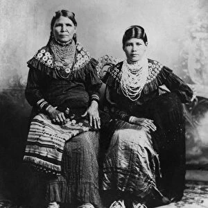 DELAWARE WOMEN, c1915. Jennie Bobb, a Western (Absentee) Delaware Native American woman