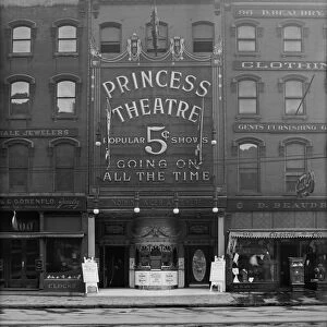 DETROIT, c1910. The Princess Theatre on Woodward Avenue in Detroit, Michigan. Photograph