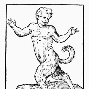 DOG BOY MONSTER, 1573. Half boy, half dog. Woodcut from Pierre Boaistuaus Histoires Prodigieuses