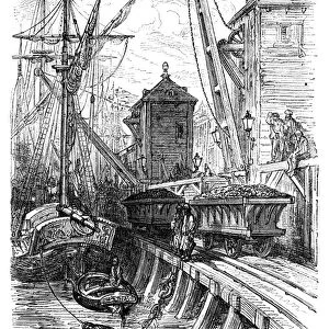 DORE: LONDON, 1872. Poplar Dock. Wood engraving after Gustave Dore, from the series London