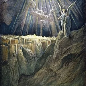 DORE: NEW JERUSALEM. (Revelation 21: 2). Color engraving after Gustave Dor