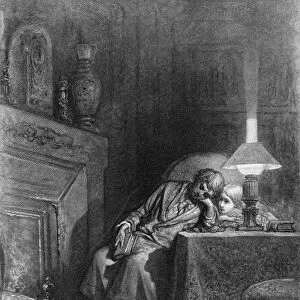 DORE: THE RAVEN, 1882. Once upon a midnight dreary, while I pondered, weak and weary