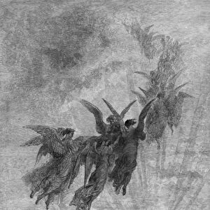 DORE: THE RAVEN, 1882. For the rare and radiant maiden whom the angels name Lenorea