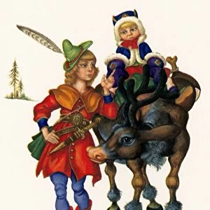 Drawing by Arthur Szyk for the fairy tale by Hans Christian Andersen