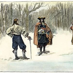 DUEL, 17th CENTURY. The Duel. Illustration, 1882, by Howard Pyle