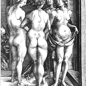 DURER: FOUR WITCHES, 1497. The Four Witches. Line engraving, 1497, by Albrecht Durer