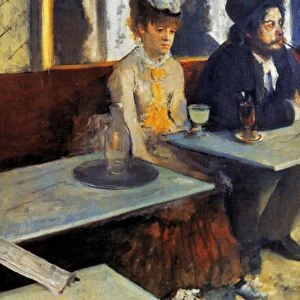 Edgar Degas: At the Cafe, or The Absinthe Drinker. Oil on canvas, 1873