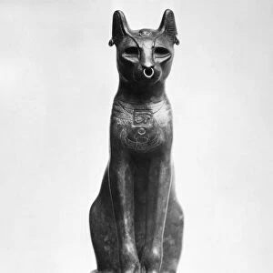 EGYPT: GODDESS BASTET. The Gayer-Anderson cat, representing the Egyptian goddess Bastet. Bronze, after 30 B. C