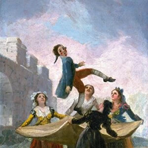 El Pelele (The Puppet). Oil on canvas by Francisco Goya, for the textile mill of King Carlos IV, 1791