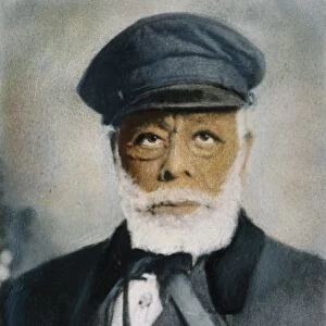 ELIJAH McCOY (1844-1929). Canadian inventor and engineer. Oil over a photograph