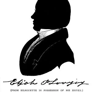 ELIJAH PARISH LOVEJOY (1802-1837). American abolitionist. Contemporary silhouette