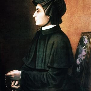 ELIZABETH ANN SETON (1774-1821). American catholic saint. Oil on canvas, c1804, by an unknown artist