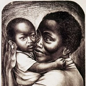 Elizabeth Catlett: Mother and Child. Lithograph, 1959