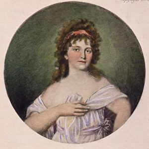 ELIZABETH MONROE (1768-1830). Mrs. James Monroe. After a miniature, 1796, by Louis Sene