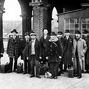 ELLIS ISLAND, 1919. Members of the Industrial Workers of the World, awaiting deportation
