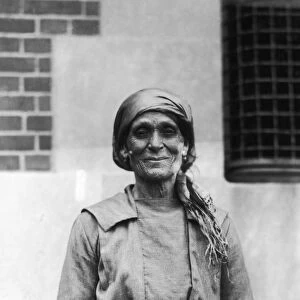 ELLIS ISLAND: ITALIAN. An elderly Italian woman immigrant photographed at Ellis Island
