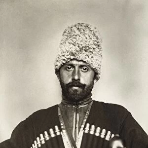 ELLIS ISLAND: MAN, c1910. Portrait of Cossack from Russia at Ellis Island