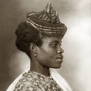 ELLIS ISLAND: WOMAN, 1911. Portrait of a woman from Guadeloupe at Ellis Island