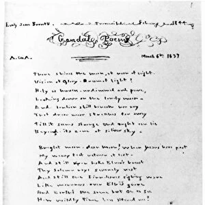 EMILY BRONT├ï: POEM. The beginning of Emily Jane Bront├½s poem There shines the moon, at noon of night, composed in March 1837, and copied by the author into the Gondal Poems manuscript here reproduced in February 1844