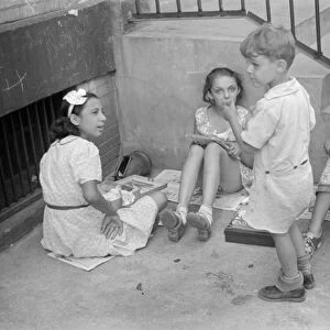 EVANS: NEW YORK CITY, 1938. Children playing on 61st Street in New York City