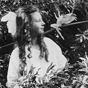 FAIRY HOAX, 1920. Frances Griffiths and a leaping fairy, in a photograph made in