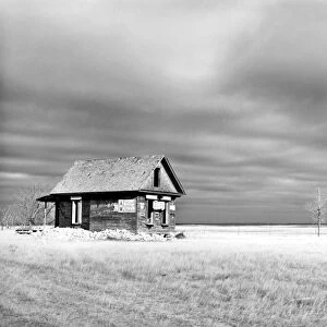 FARMHOUSE, 1940. An abandoned farmhouse in Ward County, North Dakota. Photograph by John Vachon