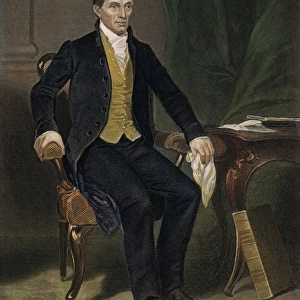 Fifth president of the United States Colored engraving, 19th century