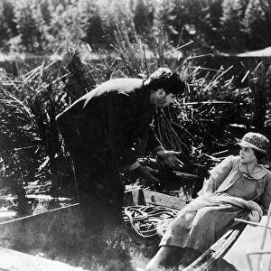 FILM: SUNRISE, 1927. George O Brien about to kill his wife, Janet Gaynor, in a scene from Sunrise: A song of Two Humans, directed by F. W. Murnau, 1927