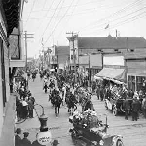 Fourth of July parade on Front Street in Nome, Alaska, 1916