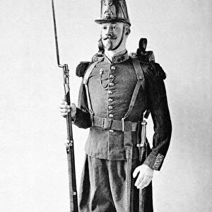FRANCE: GRENADIER, 1860. The uniform of a French infantry soldier, 1860