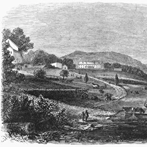 FREEDMEN SCHOOL, 1867. A Freedmen Farm-School near Washington, D. C. Wood engraving