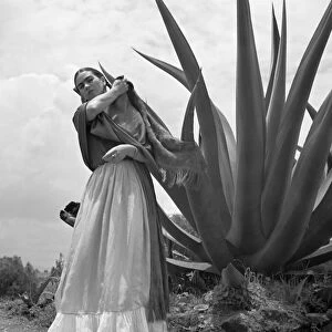 FRIDA KAHLO (1907-1954). Mexican artist. Photographed by Toni Frissell, 1937