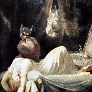 FUSELI: NIGHTMARE, 1781. The Nightmare. Oil on canvas by Henry Fuseli, 1781