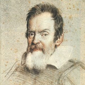 GALILEO GALILEI (1564-1642). Italian mathematician, astronomer, and physicist. Drawing, c1624, by Ottavio Leoni