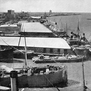 GALVESTON HARBOR, 1900. The Harbor of Galveston, Texas