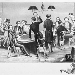 GAMBLING: LONDON, 1843. Count Alfred D Orsay, society leader of Paris and London