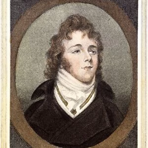 GEORGE BRUMMELL (1778-1840). Known as Beau Brummell: colored engraving after a miniature