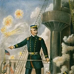 GEORGE DEWEY, 1898. Rear Admiral (then Commodore) George Dewey at the Battle of Manila Bay