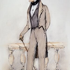 GEORGE GORDON BYRON. 6th Baron Byron (1788-1824): etching, 1832, after a sketch