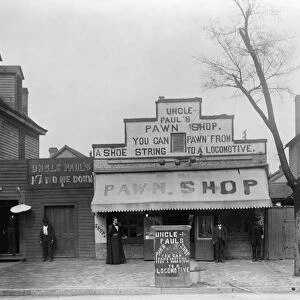 GEORGIA: PAWN SHOP, c1899. Uncle Pauls Pawn Shop, an African American owned store in Augusta