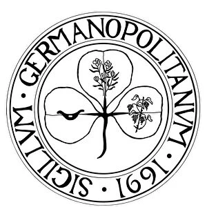 GERMANTOWN SEAL, 1691. The seal of Germantown, Pennsylvania, designed by founder