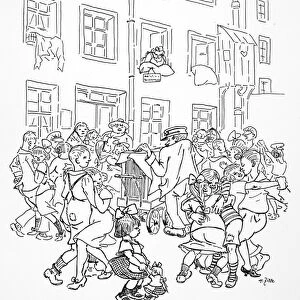 GERMANY: DANCE CRAZE, 1923. That Maxie sure can dance. Pen-and-ink drawing, 1923