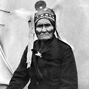 GERONIMO (1829-1909). American Apache leader. Photograph by Charles D. Arnold, c1901