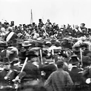 GETTYSBURG ADDRESS, 1863. The crowd gathered at Abraham Lincolns Gettysburg Address, 19 November 1863