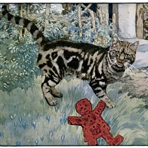 THE GINGERBREAD BOY. Illustration by Frederick Richardson for a 1923 collection of childrens stories