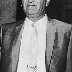 GIUSEPPE BONANNO (1905-2002). Italian-American mobster. Photograph, c1960